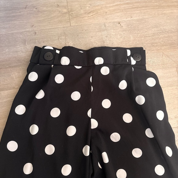 Zara Black and White Polka Dot pants large - Picture 2 of 4